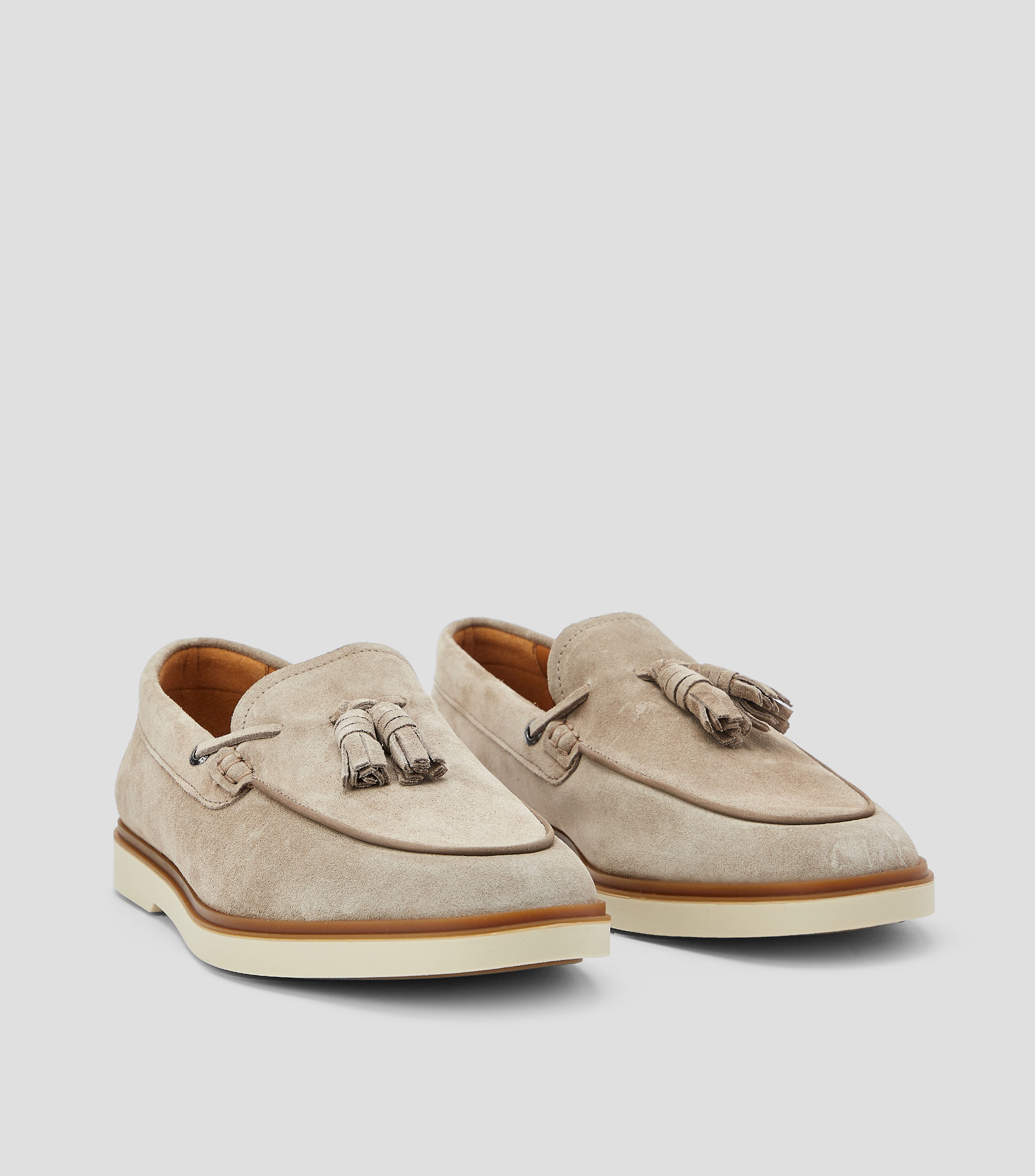 Mocasines en piel liso Hombre